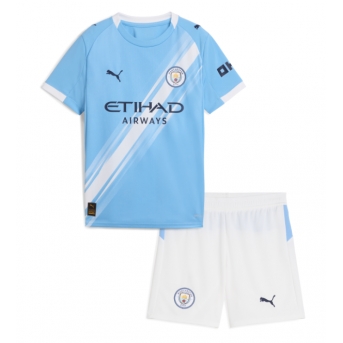 Billige Fotballdrakt Manchester City Replika Hjemmedraktsett Barn 2025-26 Kortermet (med bukser)